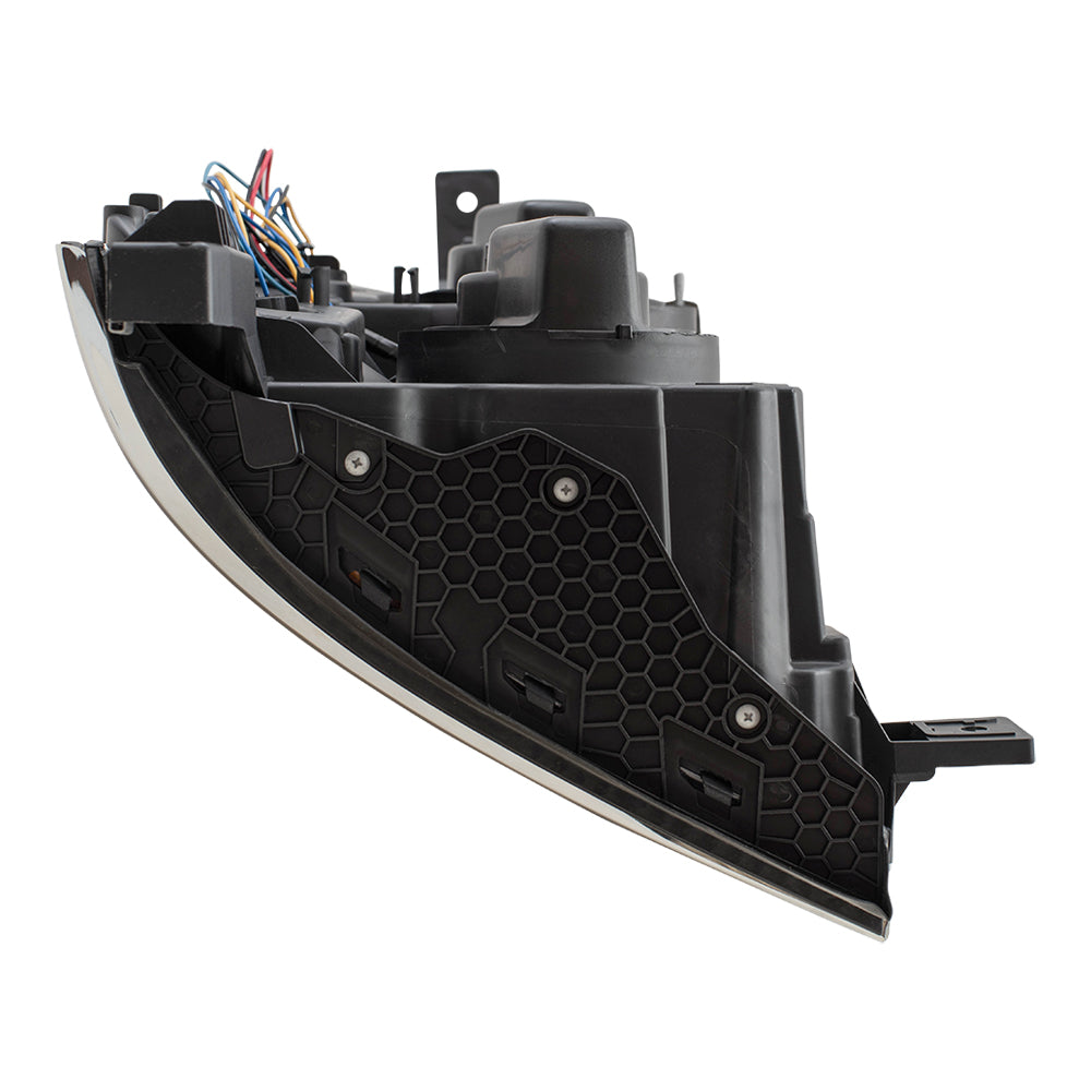 Brock Replacement Driver Halogen Headlight with Chrome Bezel Compatible with 2015-2019 Silverado 2500 3500 Pickup