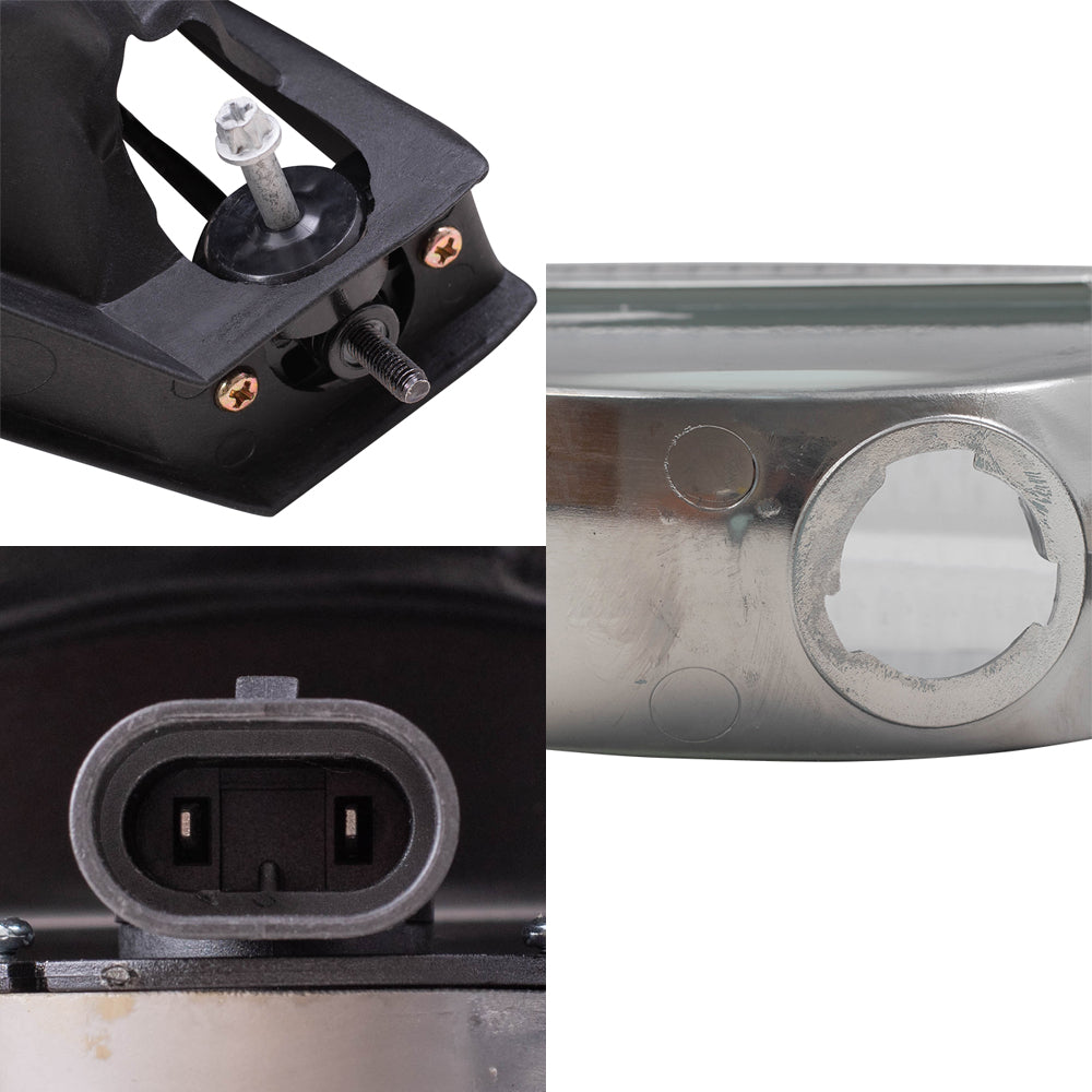 Brock Replacement Driver and Passenger Set Headlights with Park Signal Marker Lights Compatible with 1999-2007 Sierra Pickup Truck