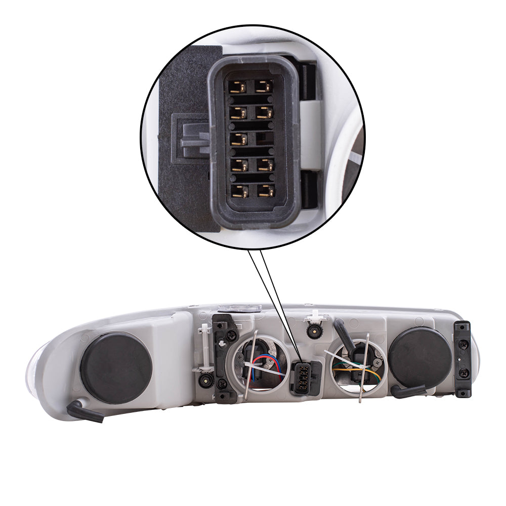 Brock Replacement Driver Haloge Headlight with Corner Lamp Compatible with 1997-2005 Century 19244639