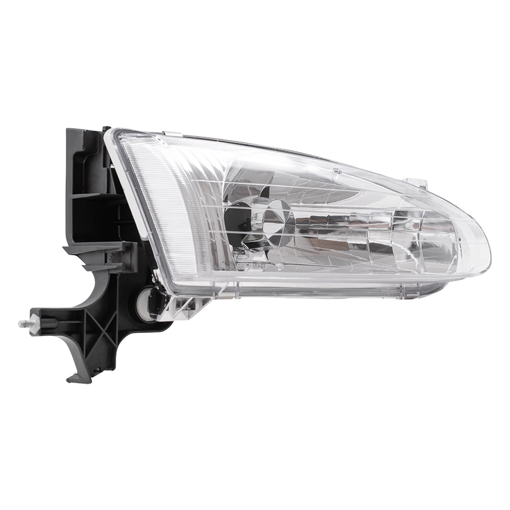 Brock Replacement Driver and Passenger Side Halogen Headlight Assemblies Compatible with 1998-2002 Prizm 94857184 94857180
