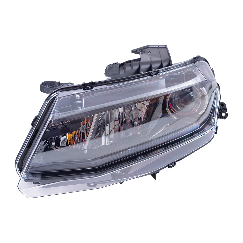 Brock Aftermarket Replacement Driver Left Halogen Combination Headlight Assembly Compatible With 2016-2018 Camaro