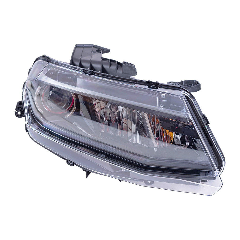 Brock Aftermarket Replacement Passenger Right Halogen Combination Headlight Assembly Compatible With 2016-2018 Chevy Camaro