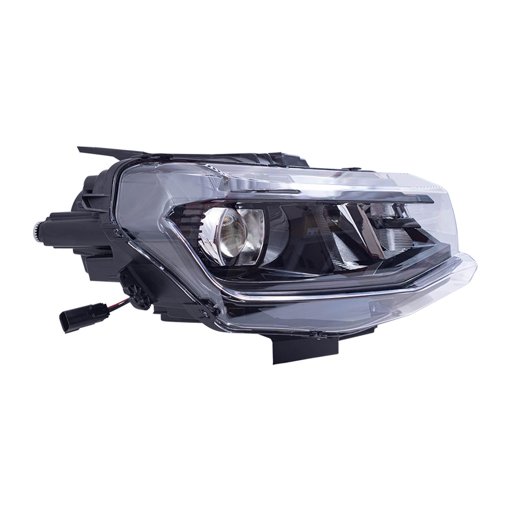 Brock Aftermarket Replacement Passenger Right Halogen Combination Headlight Assembly Compatible With 2016-2018 Chevy Camaro