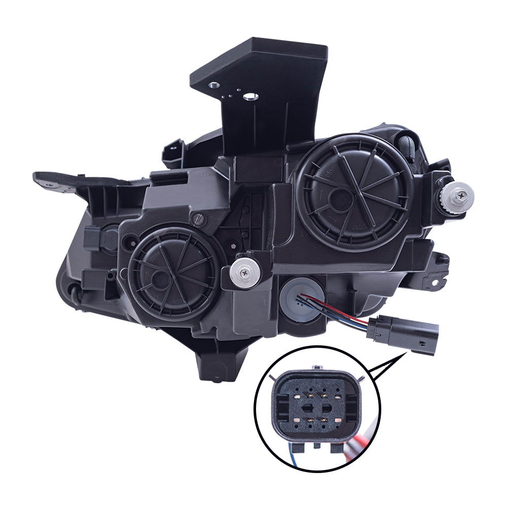 Brock Aftermarket Replacement Passenger Right Halogen Combination Headlight Assembly Compatible With 2016-2018 Chevy Camaro