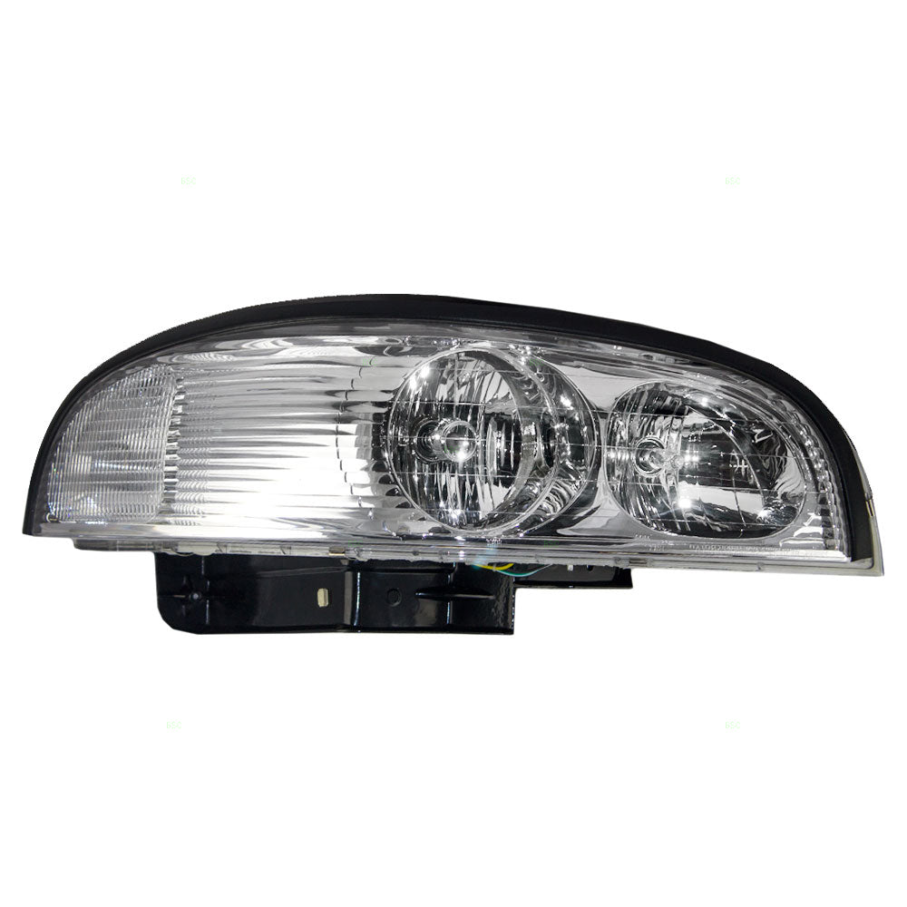 Brock Replacement Passenger Headlight Lens w/ Bracket Compatible with 1997-2005 Park Avenue 25689660 2503160