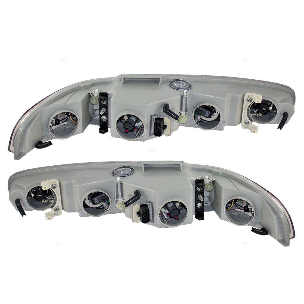 Brock Replacement Driver and Passenger Set Headlights Compatible with 1998-2002 Intrigue 19244693 19244694