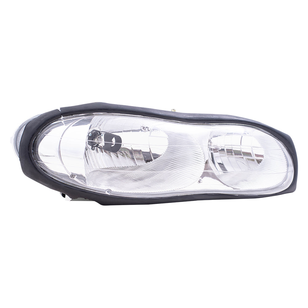 Brock Replacement Driver and Passenger Set Halogen Headlights Compatible with 1998-2002 Camaro 16525313 16525314