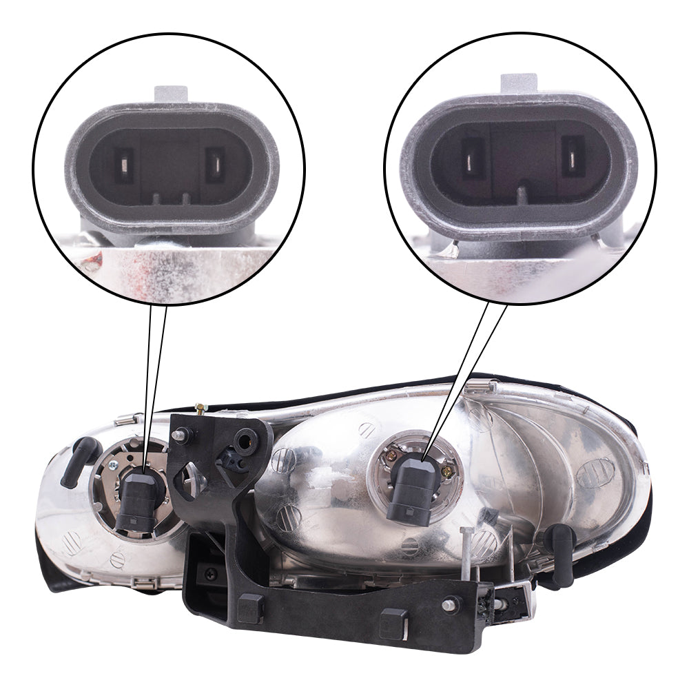 Brock Replacement Passenger Halogen Headlight Compatible with 1998-2002 Camaro 16525314
