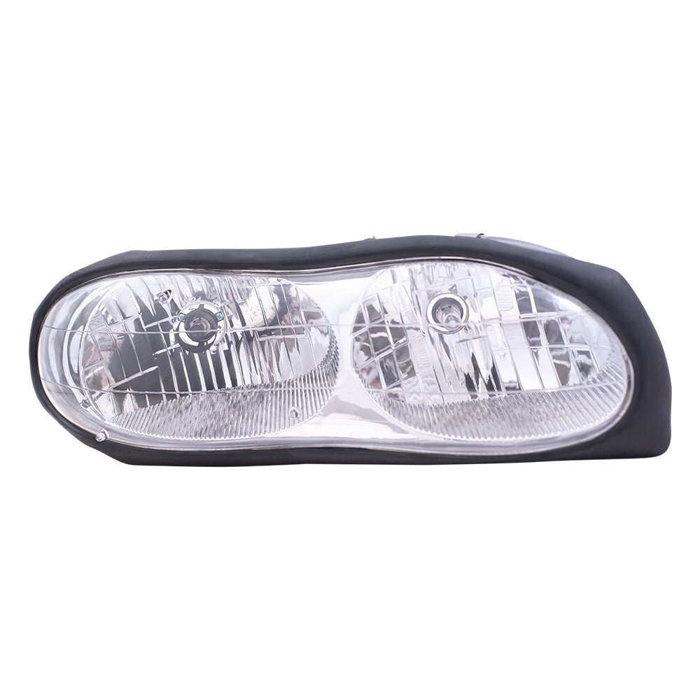 Brock Replacement Driver and Passenger Set Halogen Headlights Compatible with 1998-2002 Camaro 16525313 16525314