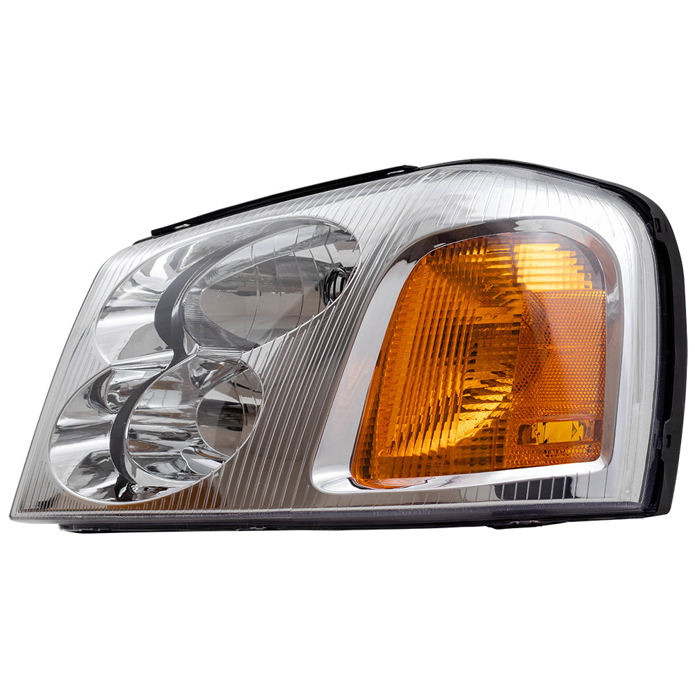 Brock Replacement Driver and Passenger Set Headlights Compatible with 2002-2009 Envoy 15866071 15866070