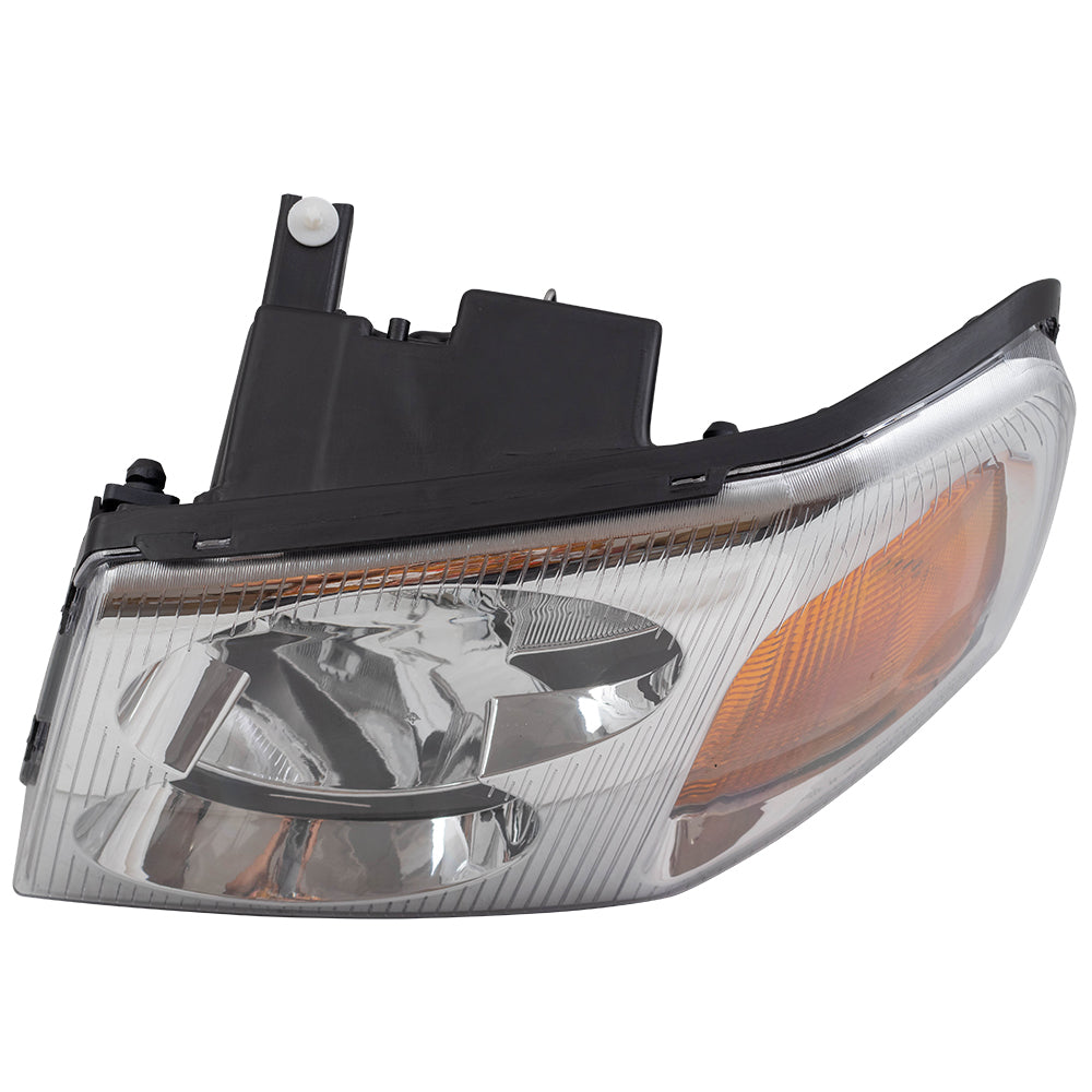 Brock Replacement Driver and Passenger Set Headlights Compatible with 2002-2009 Envoy 15866071 15866070