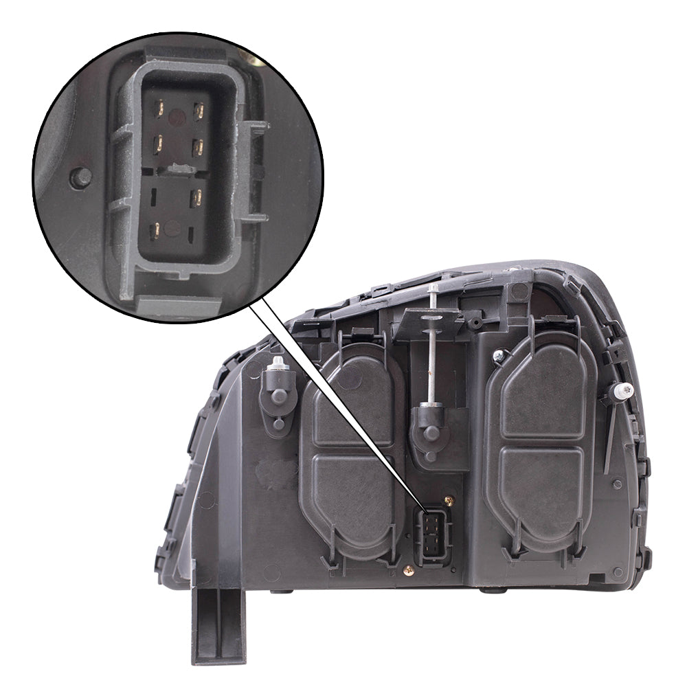 Brock Replacement Passenger Headlight Compatible with 2004 2005 DeVille 25769520