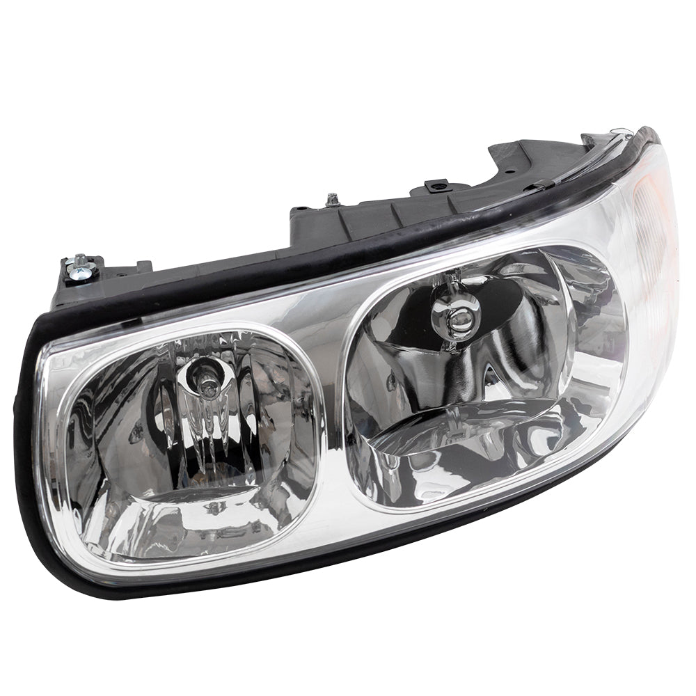 Brock Replacement Driver Headlight Fluted High Beam Compatible with 2000-2005 LeSabre 19245377