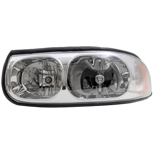 Brock Replacement Driver Headlight Fluted High Beam Compatible with 2000-2005 LeSabre 19245377