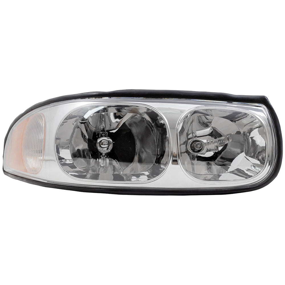 Brock Replacement Passenger Headlight with Smooth High Beam Compatible with 2000 LeSabre 19245368