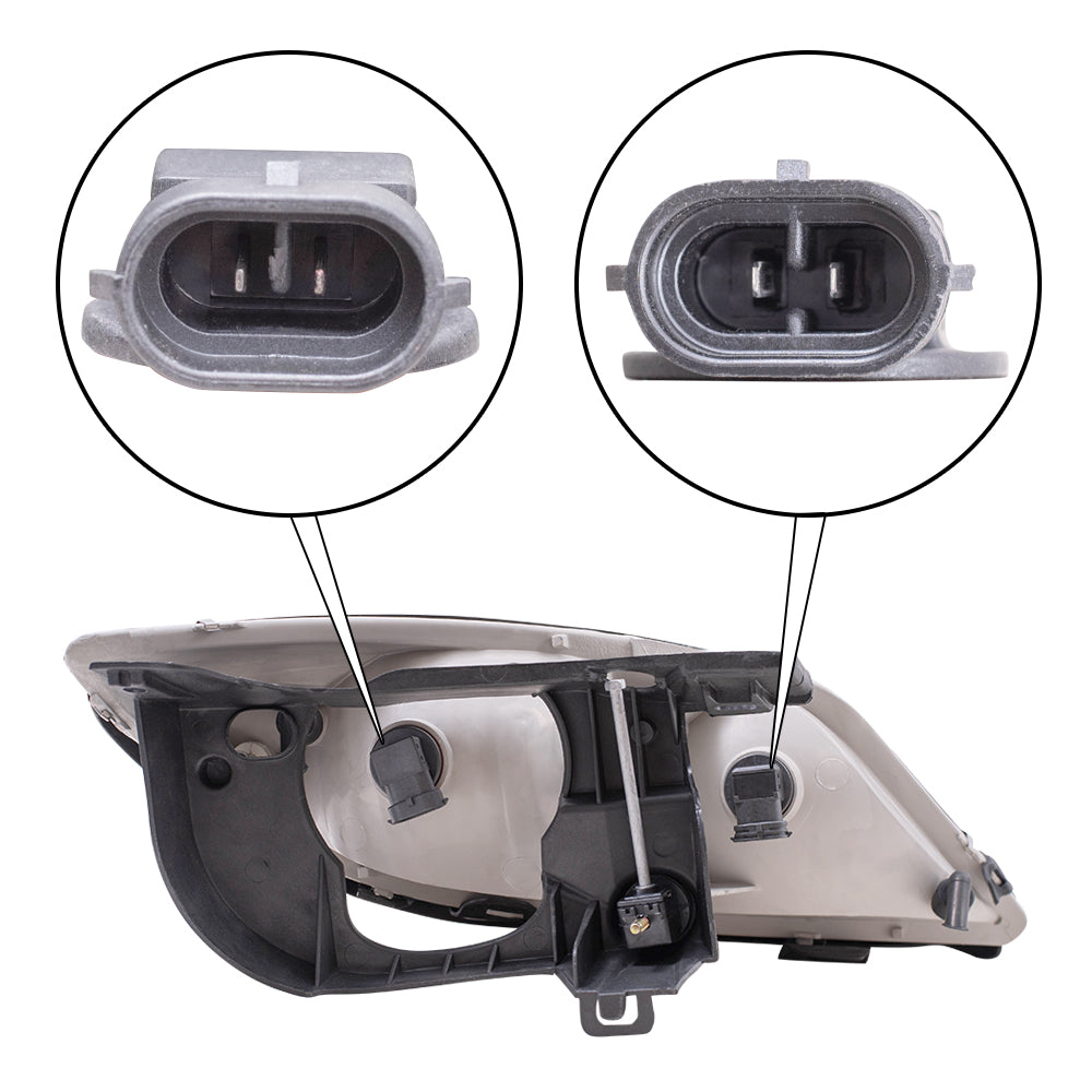 Brock Replacement Driver Headlight Compatible with 2003 2004 2005 Sunfire 22713668