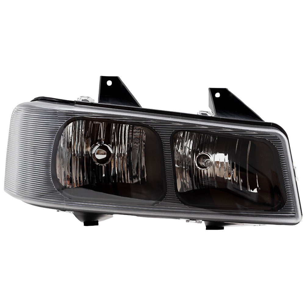 Brock Aftermarket Replacement Driver Left Passenger Right Halogen Composite Headlight Assembly Set Compatible With 2003-2022 Chevy Express