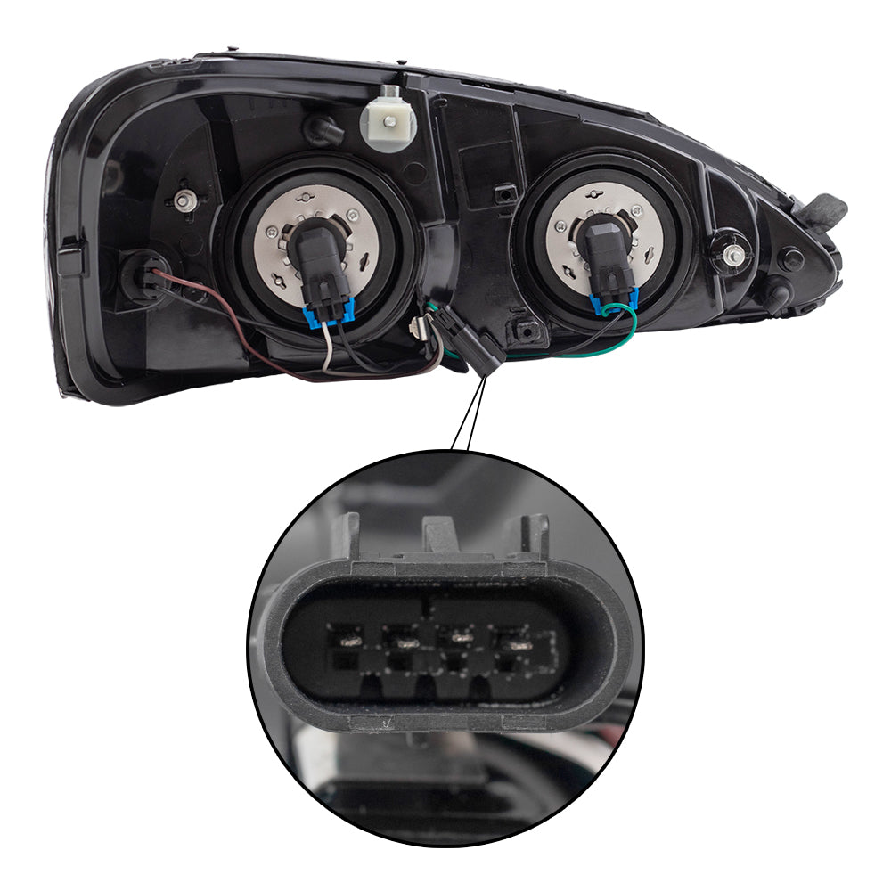 Brock Replacement Driver Halogen Headlight Compatible with 2004-2008 Grand Prix 25851404