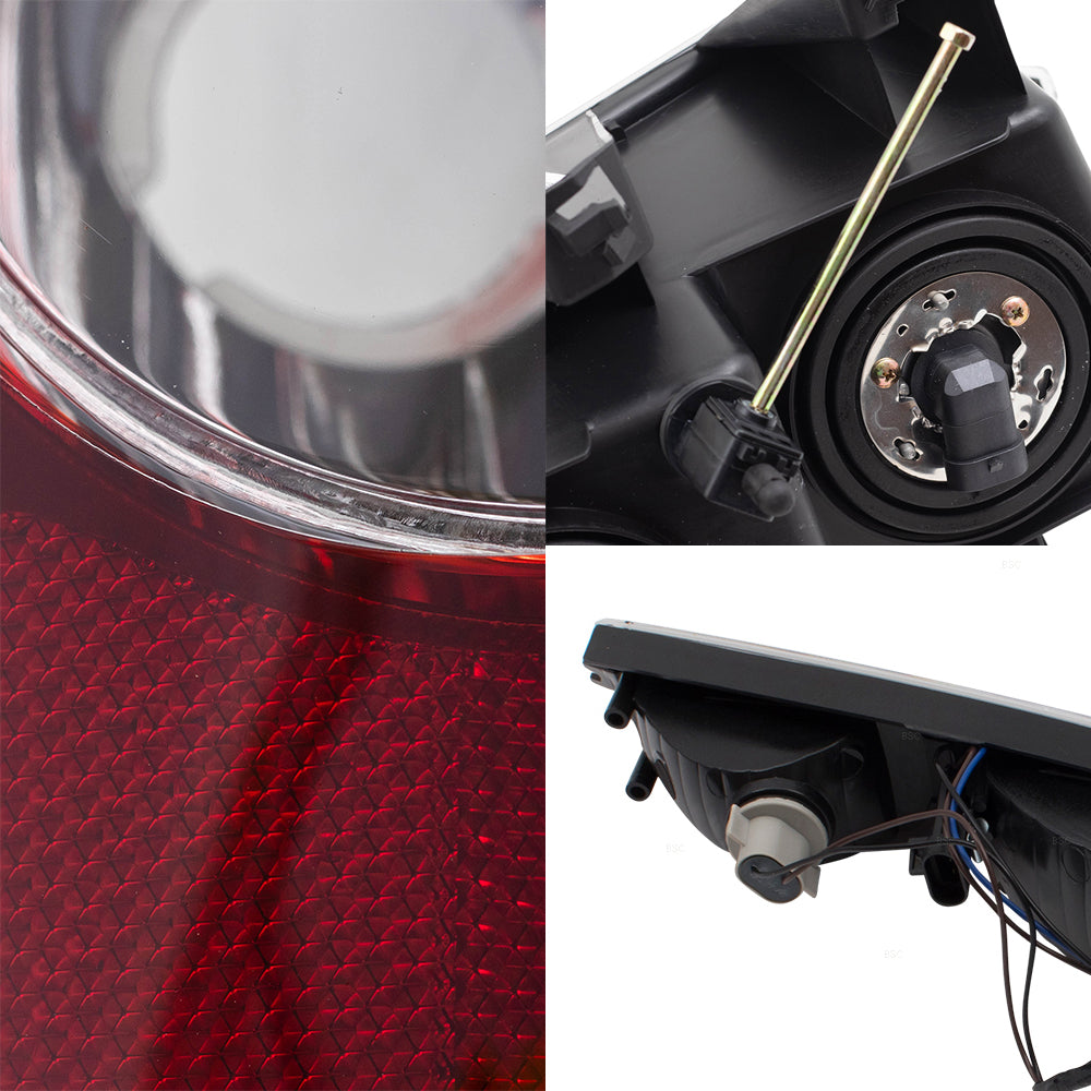 Brock Replacement 6 Pc Set Headlights, Tail Lights & Park Signal Lamps Compatible with 2004-2012 Colorado Canyon Pickup Truck