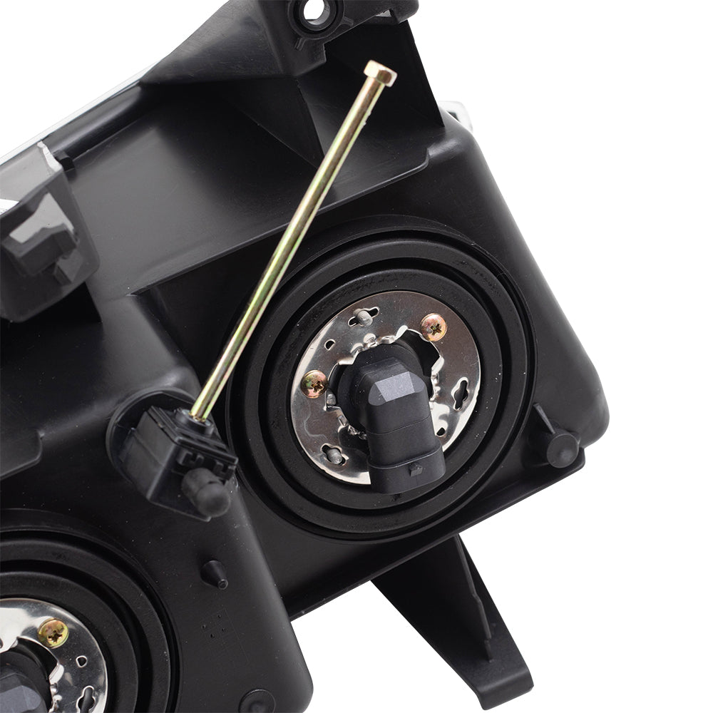 Brock Replacement Driver and Passenger Set Headlights with Black Bezels Compatible with 04-12 Colorado Canyon 20766569 20766570