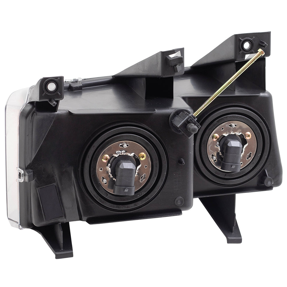 Brock Replacement Driver and Passenger Set Headlights with Black Bezels Compatible with 04-12 Colorado Canyon 20766569 20766570
