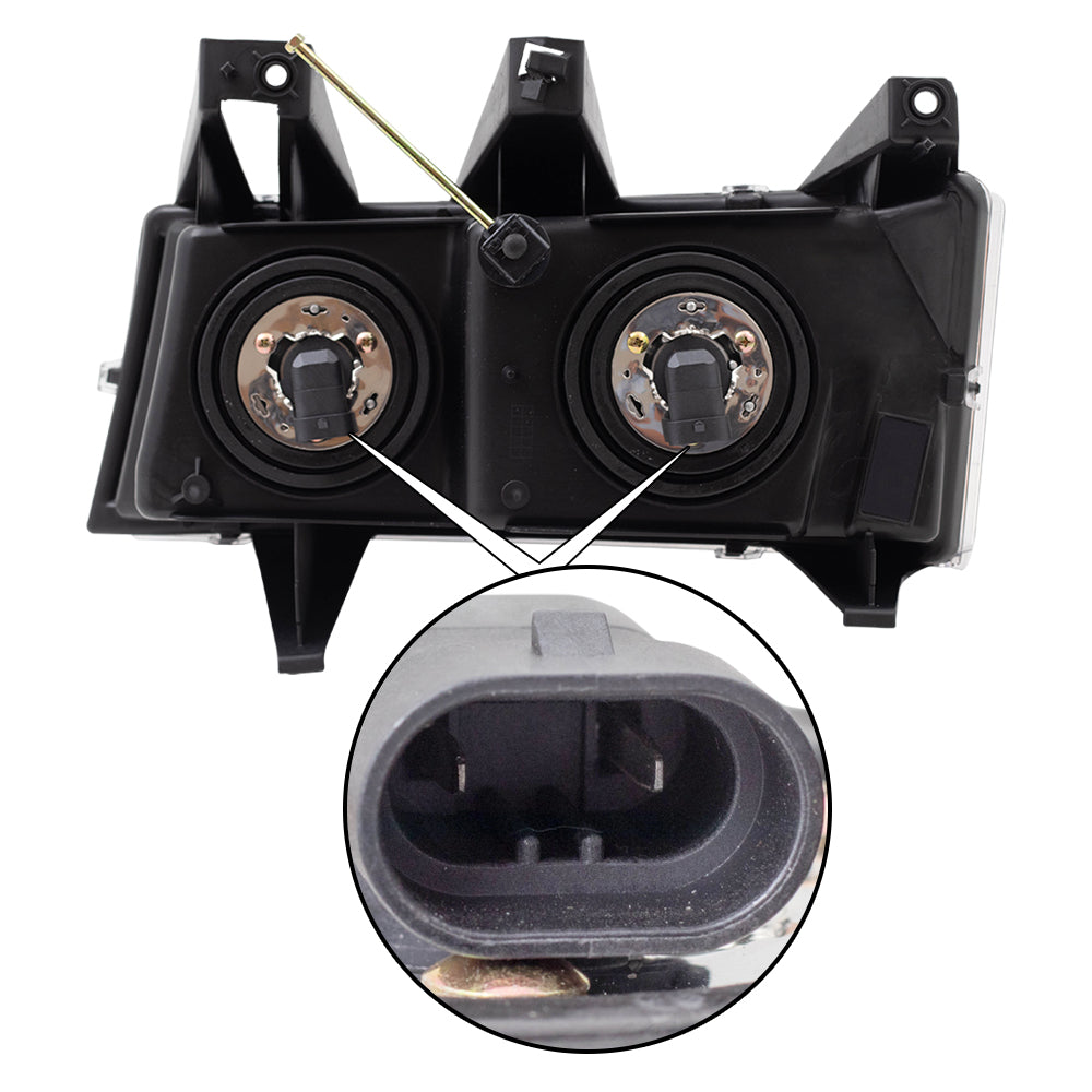 Brock Replacement Passenger Headlight Lens with Black Bezel Compatible with 04-12 Colorado Canyon 20766570