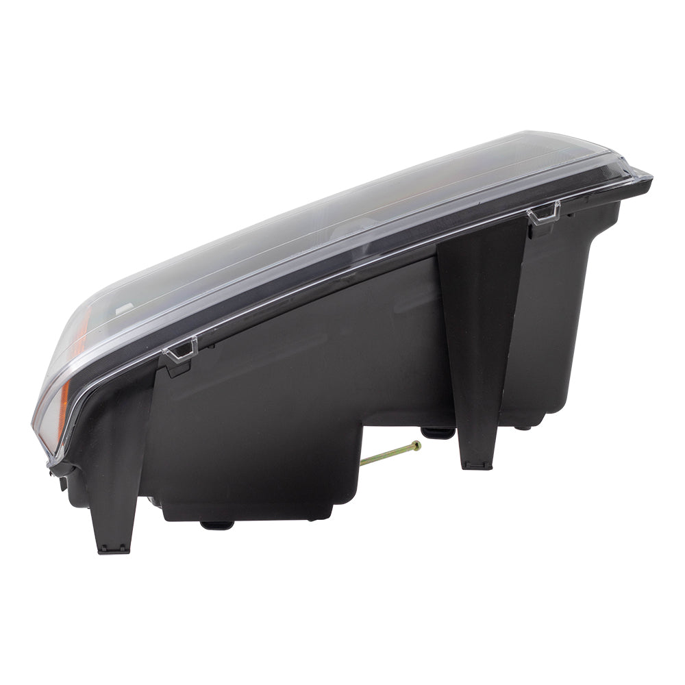 Brock Replacement Passenger Headlight Lens with Black Bezel Compatible with 04-12 Colorado Canyon 20766570