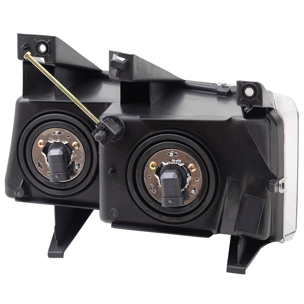 Brock Replacement Passenger Headlight Lens with Black Bezel Compatible with 04-12 Colorado Canyon 20766570