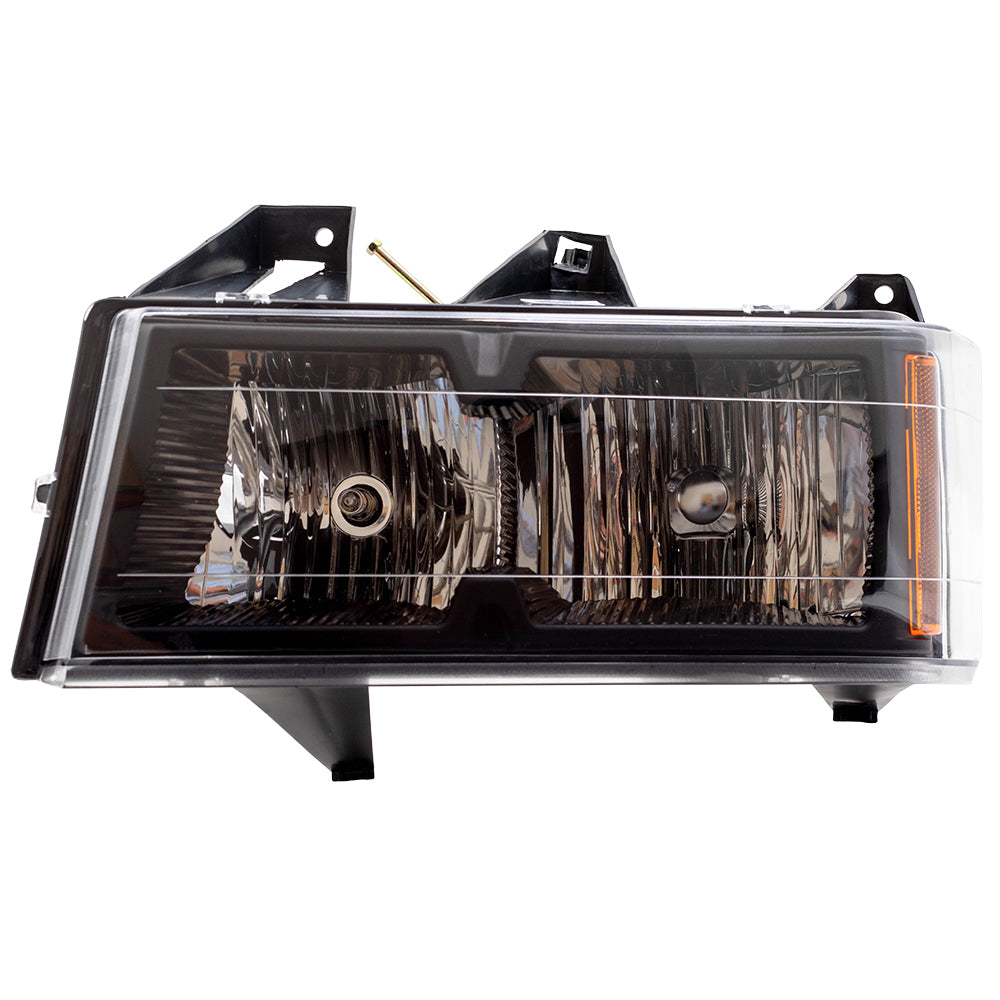Brock Replacement Driver and Passenger Set Headlights with Black Bezels Compatible with 04-12 Colorado Canyon 20766569 20766570
