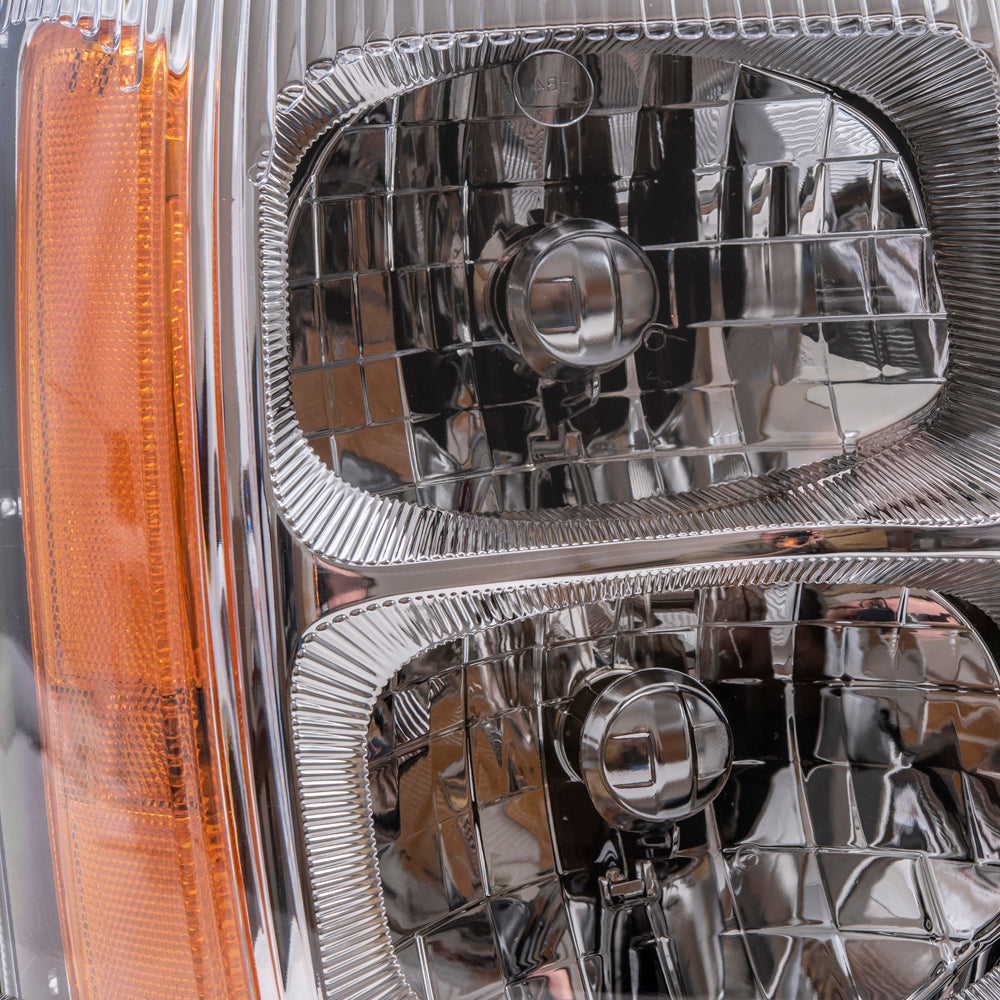 Brock Replacement Driver and Passenger Set Halogen Headlights Compatible with 2002 Escalade & Escalade EXT Pickup Truck 15181851 15181850
