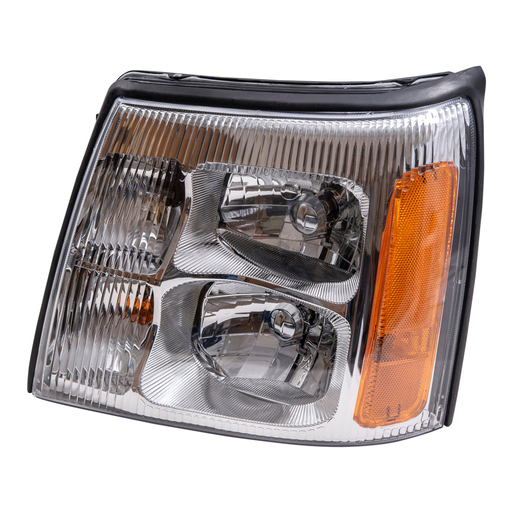 Brock Replacement Driver Halogen Headlight Compatible with 2002 Escalade & Escalade EXT Pickup Truck 15181851