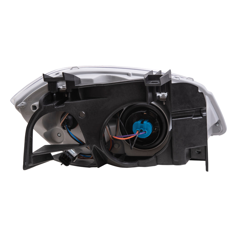 Brock Replacement Driver Headlight Clear Lens Amber Signal Reflector with Bracket Compatible with 2005-2010 Cobalt 22740621