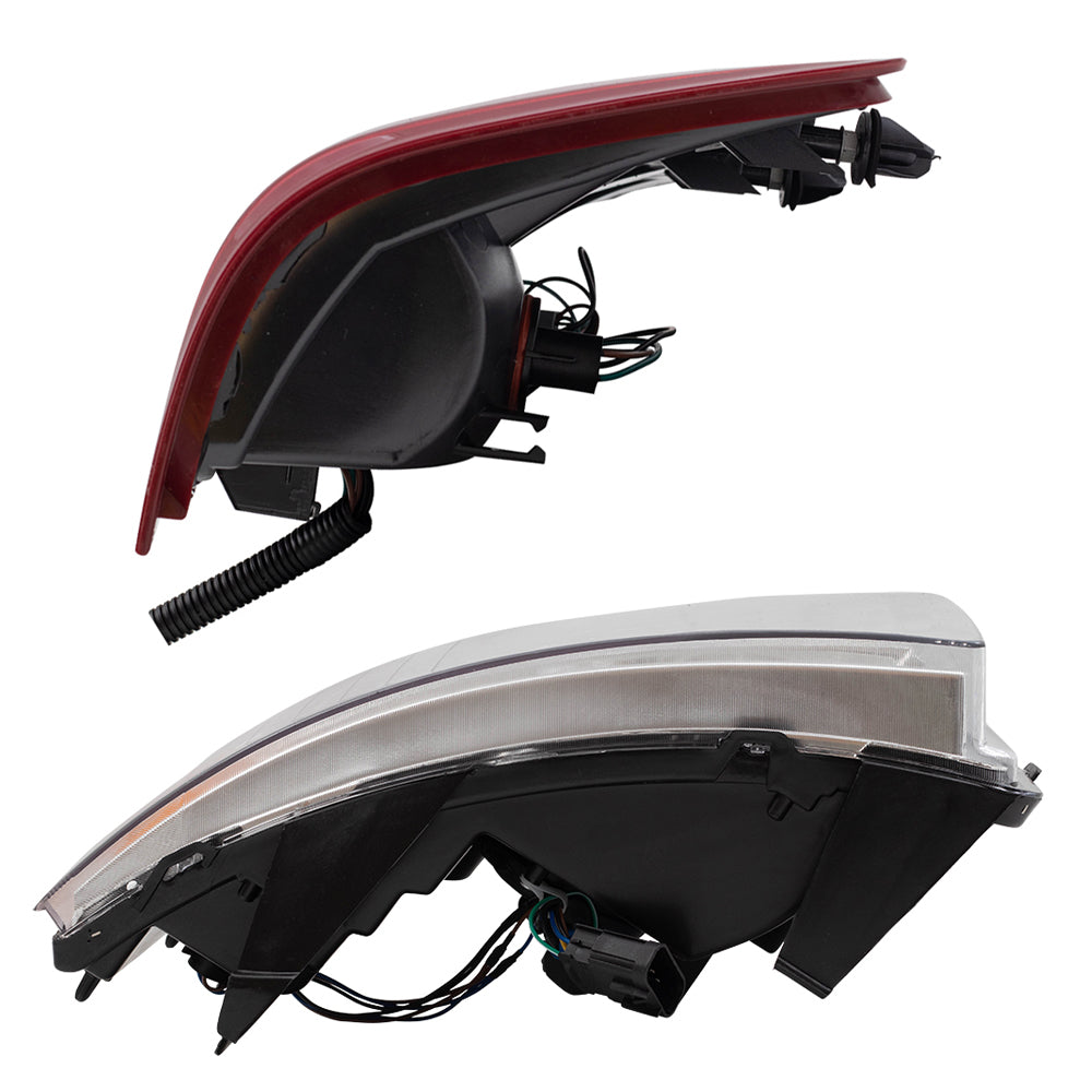 Headlight and Tail Light Assemblies 4 Piece Set Compatible with 2007-2010 Silverado 1500, 2012-2013 Silverado 1500, 2007-2014 Silverado 2500/3500