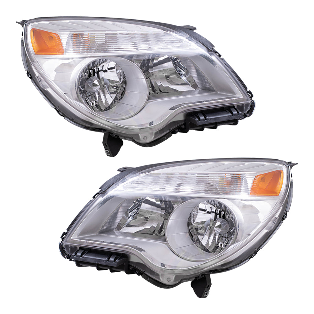 2010-2015 Chevrolet Equinox L/LS/LT Halogen Combination Headlight Assembly Set LH+RH