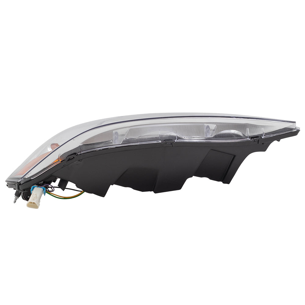 Brock Replacement Driver and Passenger Set Headlights with Amber Signal Compatible with 2005-2010 G6