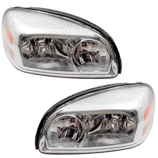 Brock Replacement Driver and Passenger Set Headlights Compatible with 2005-2009 Montana SV6 Uplander 2005-2007 Terraza Relay
