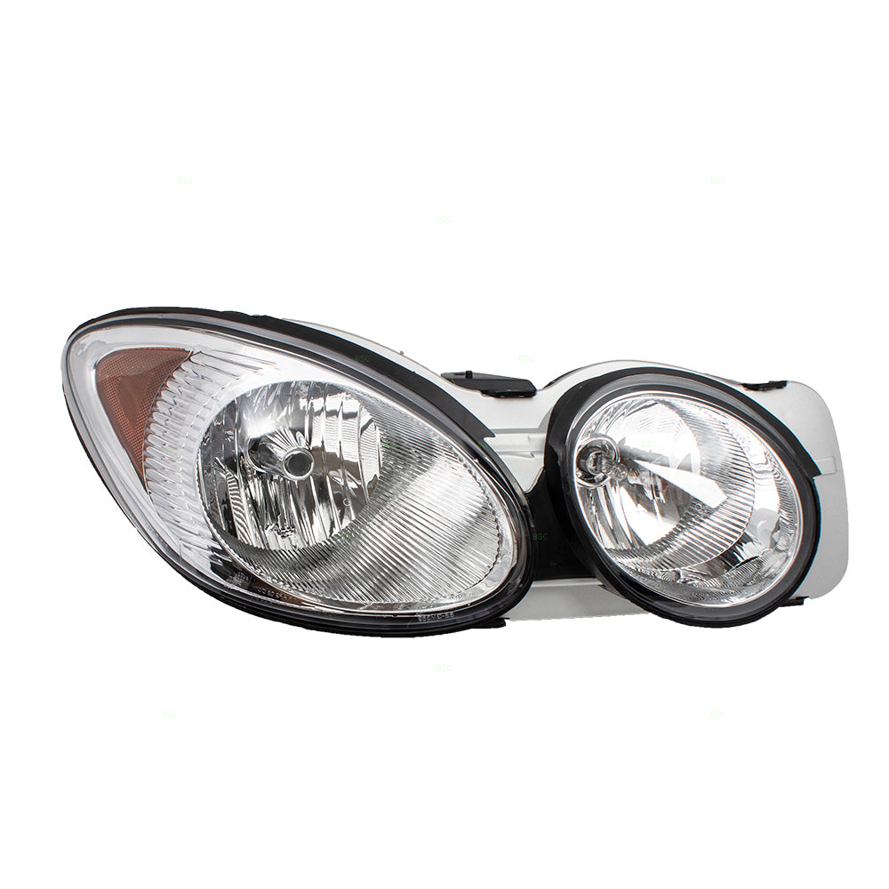 Brock Replacement Driver and Passenger Set Headlights Compatible with 2005-2009 LaCrosse 25942066 25942067