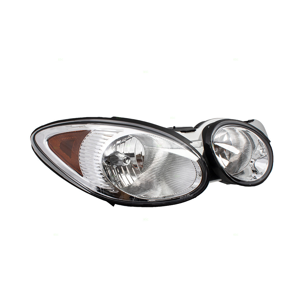 Brock Replacement Driver and Passenger Set Headlights Compatible with 2005-2009 LaCrosse 25942066 25942067