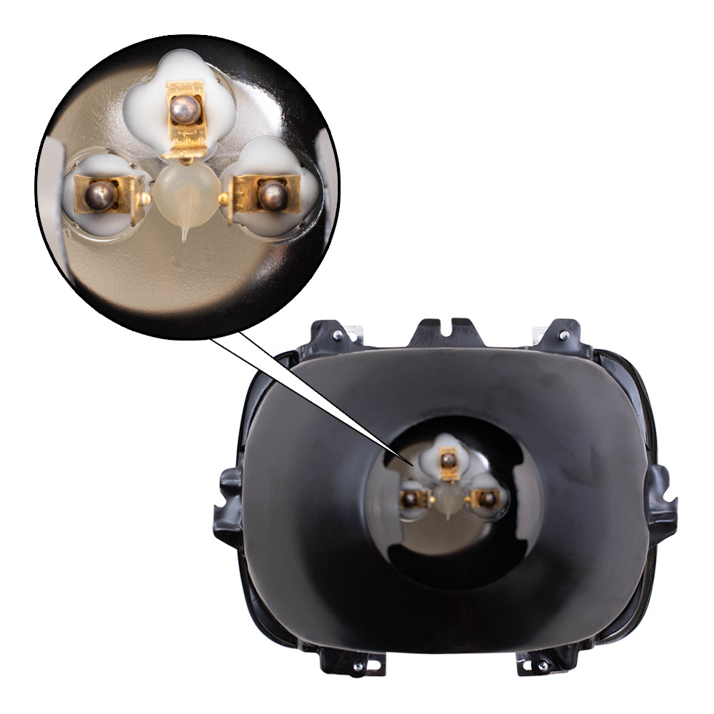 Brock Replacement Halogen Sealed Beam Headlight Rectangular Lens Compatible with 1979-1999 Suburban 25949657