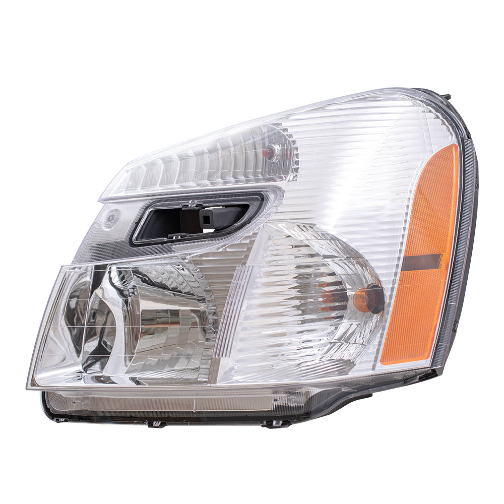 Brock Replacement Driver Headlight Lens Compatible with 2005-2009 Equinox 15888058