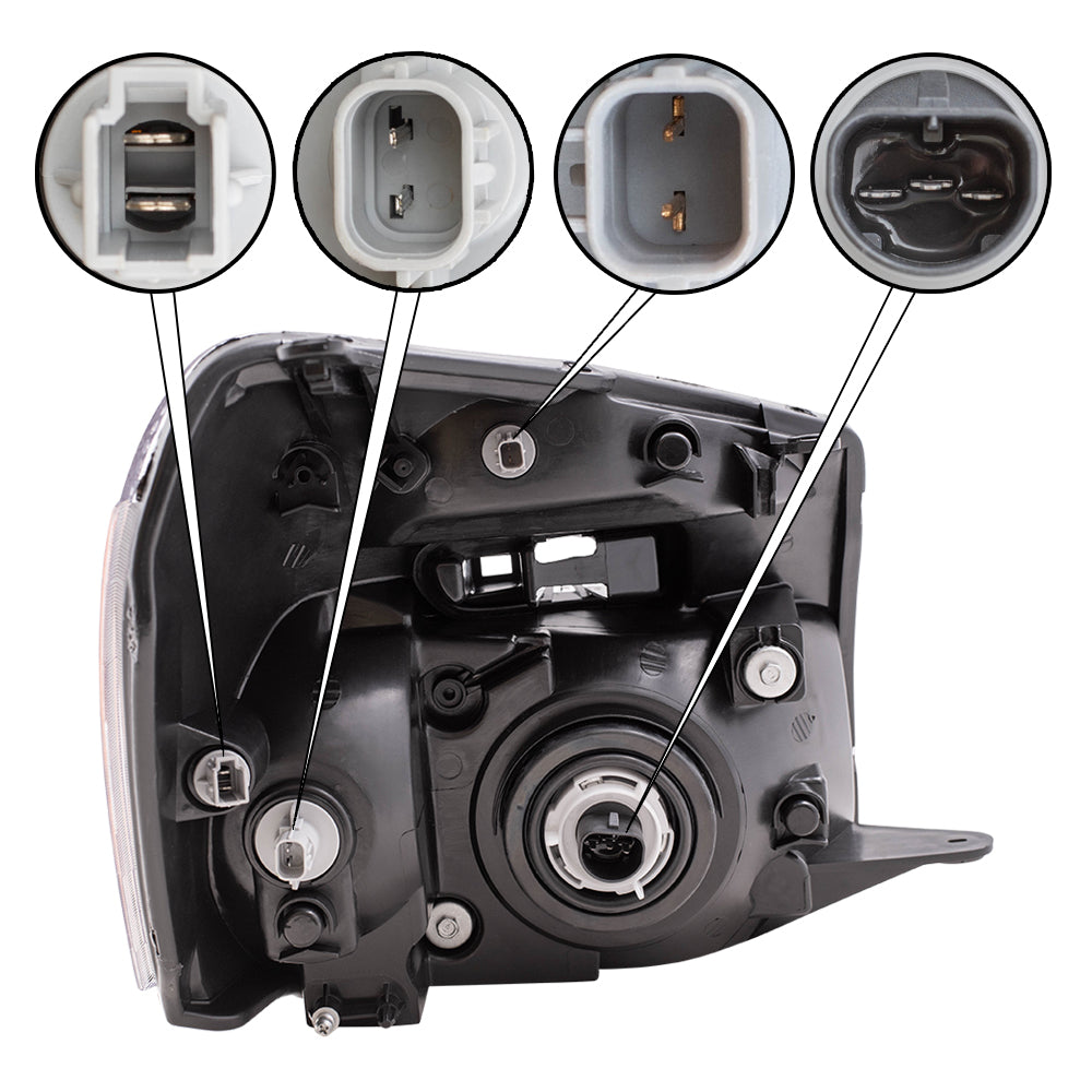 Brock Replacement Driver Headlight Lens Compatible with 2005-2009 Equinox 15888058