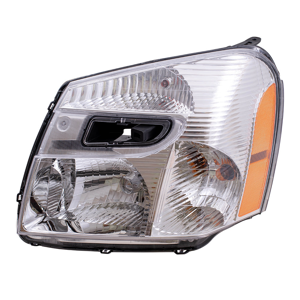 Brock Replacement Driver Headlight Lens Compatible with 2005-2009 Equinox 15888058