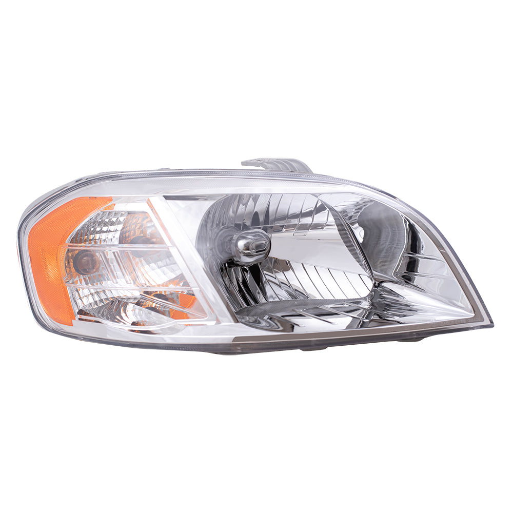 Brock Replacement Driver and Passenger Set Headlights Compatible with 2007-2011 Aveo Sedan 96650525 96650526