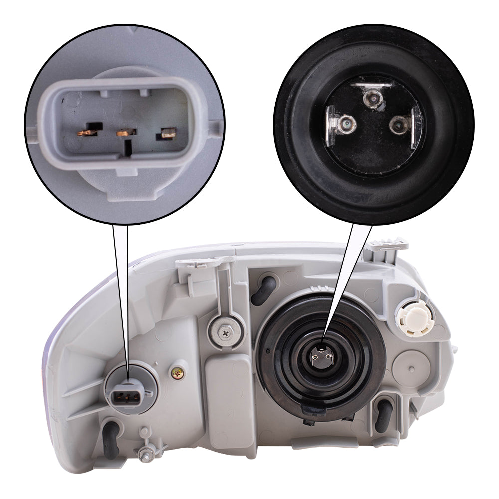 Brock Replacement Driver Headlight Compatible with 2007-2011 Aveo Sedan Left Headlight with Housing 96650525