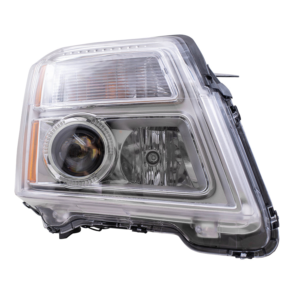 Brock Replacement Driver and Passenger Set Halogen Headlights Headlamp Compatible with 2010-2015 Terrain