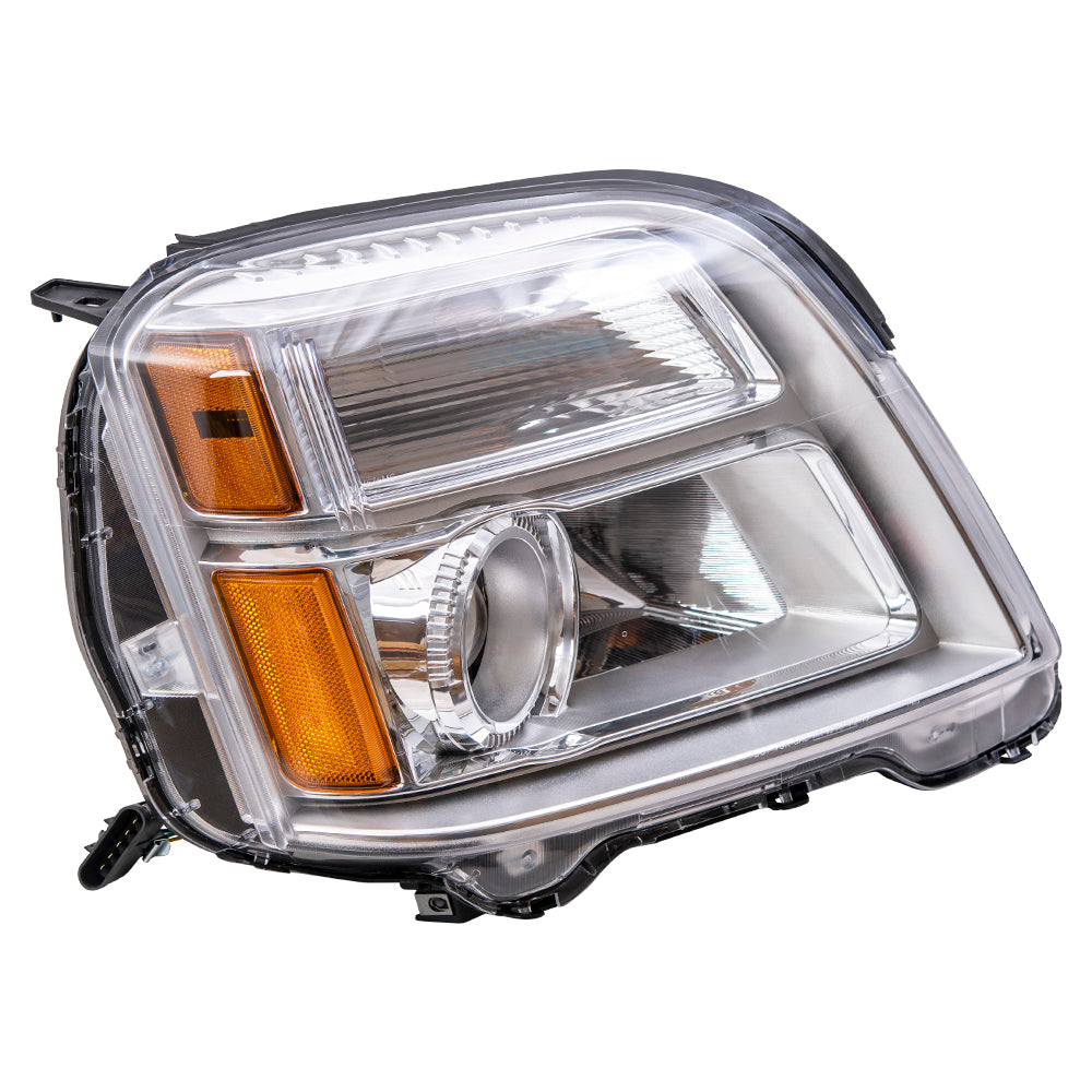 Brock Replacement Passenger Side CAPA-Certified Halogen Headlight Compatible with 2010-2015 Terrain