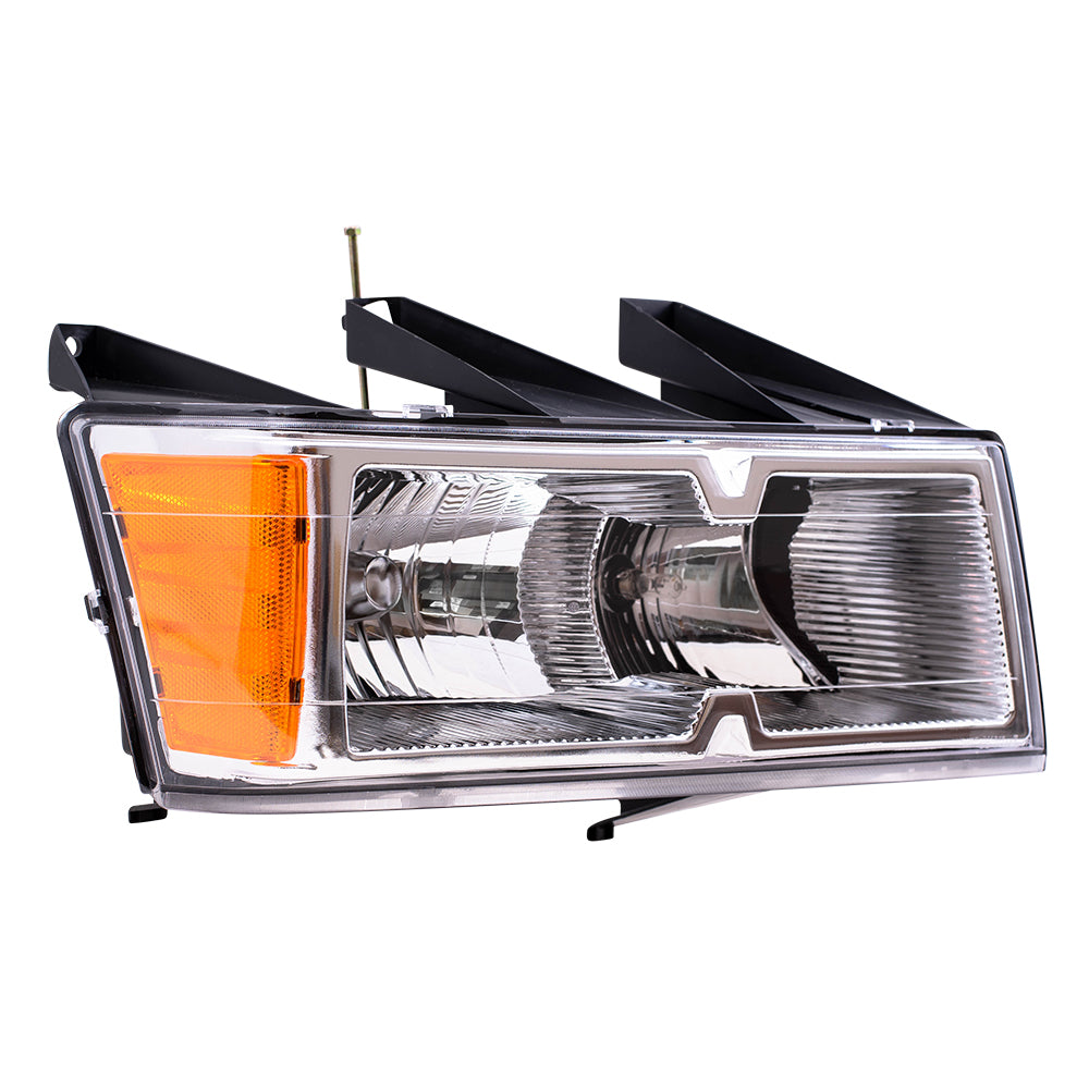 Headlight fits Canyon Colorado i-Series Pickup Passenger Headlamp Chrome Bezel