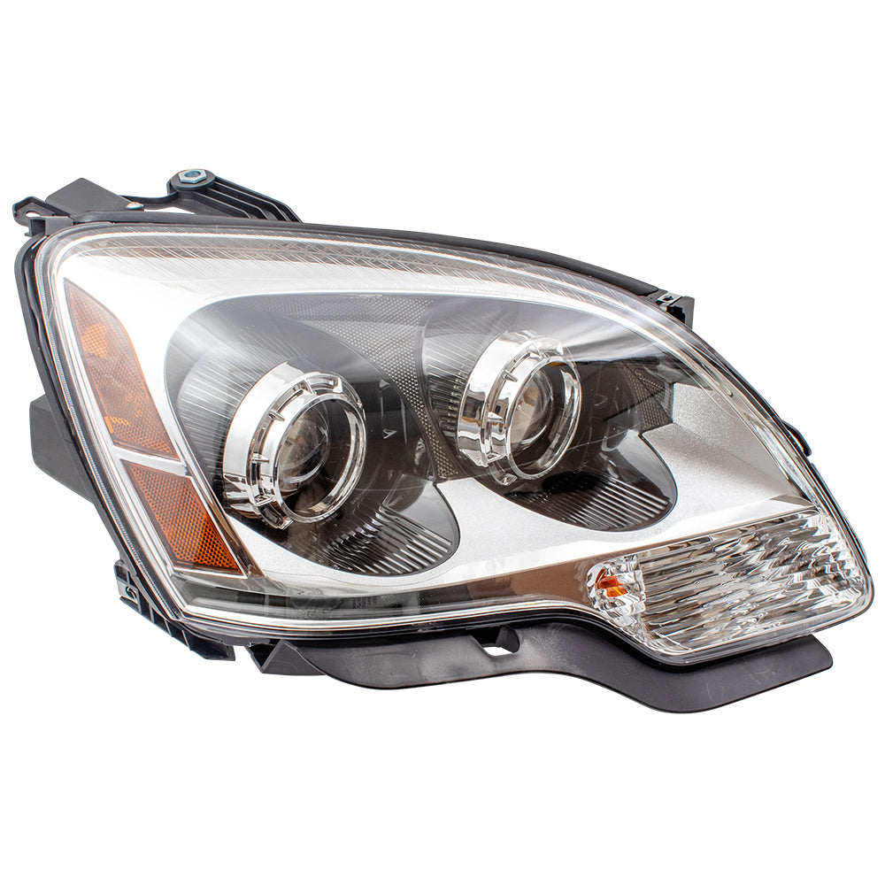 Brock Replacement Halogen Headlight Passenger Headlamp Right Clear Lens Compatible with 08-12 Acadia