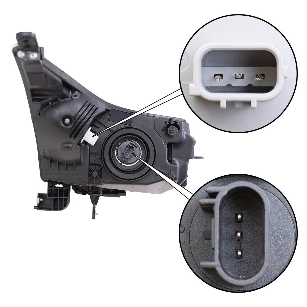 Brock Driver & Passenger Side Headlight Assemblies for 12-15 Cruze &2016 Cruze Limited