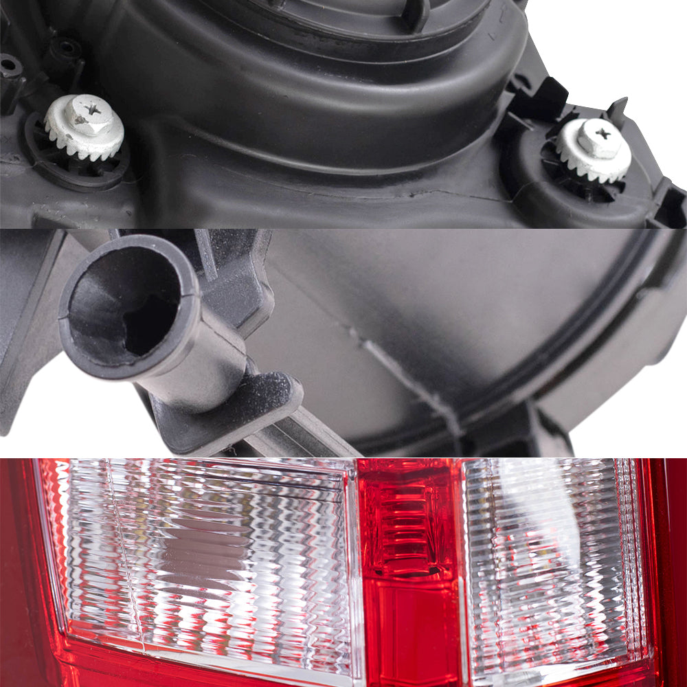 Brock Replacement Driver and Passenger Side Halogen Combination Headlight, Fog Light and Tail Light Assemblies 6 Piece Set Compatible with 2010-2013 SRX